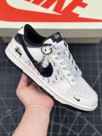 核心私 Nk Sb Dunk Low 斯图西联名-猪八黑勾 周年高端定制 低帮休闲板鞋 #定制鞋盒 大厂纯原品质出货 超高清洁度 皮料切割干净无任何毛边 细节完
