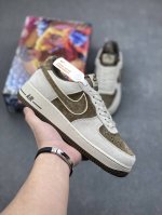 公司级 Nike Air Force 1 Low ’07 米棕 全猪巴空军一号低帮休闲板鞋 原厂麂皮 原楦原纸板 纯正版型 正品nfc感应芯片 高清洁度 内置全