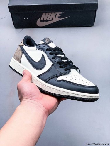公司级头层！耐克Nike Air Jordan 1 Low Aj1乔1 低帮潮流缓运动休闲板鞋。Aj1 低帮拼接 完美版型真头层牛皮# 内置缓震气垫 原鞋开模