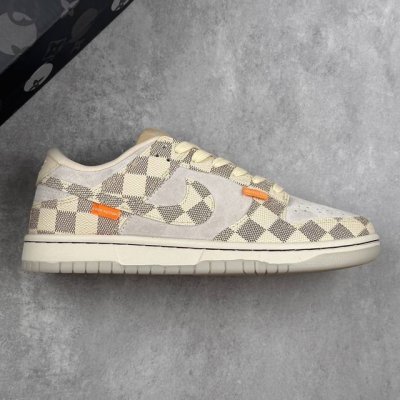 本地 核心私 Nk Sb Dunk Low Lv联名米黄灰牛仔 周年高端定制 低帮休闲板鞋 #高端定制鞋盒 原装头层材料 独家版型蒸餾加工 大厂纯原品质出货 超