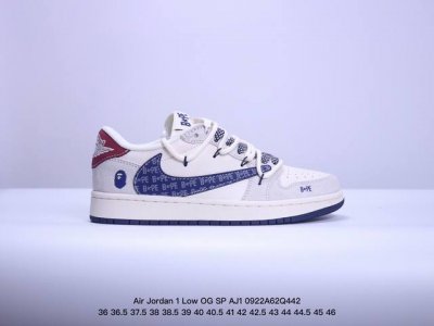 公司级带半码耐克air Jordan 1 Low Og Sp Aj1 乔1 联名-抽绳 低帮文化休闲板鞋 货号：Sj0086-133 #多方联名合作融合了tra