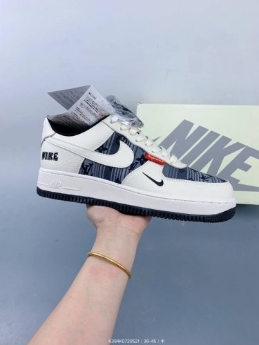 nike Air Force 1 Low 07 X Burberry 米黑 原楦头原纸板 打造纯正低帮空军版型 专注外贸渠道 全掌内置蜂窝气垫 原盒配件 原厂中