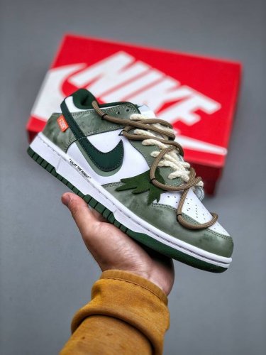 Nike Dunk Low 蝴蝶青竹林 绿色 低帮休闲板鞋 Dd139 1 #设计灵感源于蝴蝶青竹林，竹子涂鸦图案，细节满满，适合四季出行，将潮流元素融入鞋中，