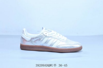 阿迪达斯三叶草Adidas Originals Samba Vegan Og”Spd“桑巴舞系列绅士德训足球风百搭低帮休闲运动板鞋 银花 货号 Jr0035 3
