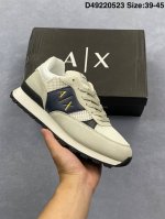armani Exchangeae 织物 阿玛尼 徽标印花 Ax网面拼接 厚底 低帮 生活休闲鞋 男款 米白色 货号 Xux181 尺码 39-45 编码 D4