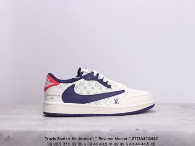 公司级aj1倒勾travis Scott X Air Jordan 1 ” Reverse Mocha “ Aj1乔1 Ts 闪电 联名倒钩 低帮文化篮球鞋 完