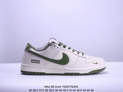 海外爆款限量发售！公司级 Nike Sb Dunk Low“Supreme联名 军绿帆布” 周年高端定制 低帮休闲板鞋 定制鞋盒 大厂纯原品质出货 超高清洁度