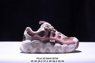 Fila 斐乐 可颂面包鞋 系列老爹风增高复古中性休闲运动慢跑鞋 #升级原楦原纸版数据开发版型 #采用环保太空革拼接斜纹网眼布鞋面材质 #独立发泡Eva中底+耐