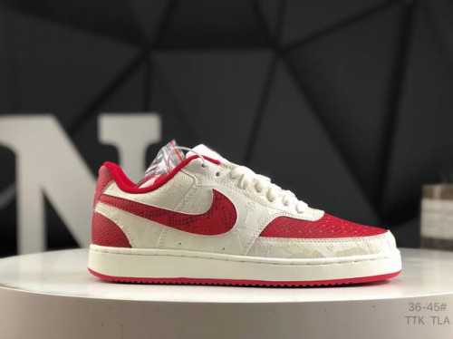 真标带半码Nike Court Vision Lo 低帮百搭 透气休闲运动板鞋 兼顾舒适脚感和出众风范 演绎匠心之作 结构性的支撑贴合感结合复古篮球设计 货号: