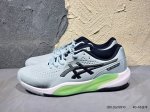 新品上市实拍 asics亚瑟士Gel-Resolution 10 男女子稳定R9 R10专业网球鞋 外观设计上 R10一改之前R8 R9的 扁长细 风格 变得更