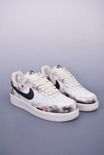 Nike Air Force 1 Low 山水墨画 原楦头原纸板 打造纯正空军版型 专注外贸渠道 全掌内置蜂窝气垫 原盒配件 原厂中底钢印、拉帮完美 官方货号：