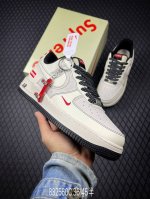 Nk Air Force 1'07 Low Supreme联名 米黑线猪八 空军一号低帮休闲板鞋 Bb7518-012 #原楦头原纸板 原装鞋盒 定制五金配件