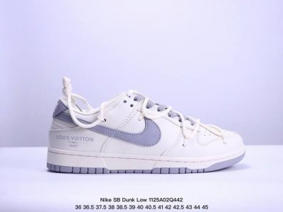 海外爆款限量发售！公司级 Nike Sb Dunk Low“Lv联名 米白星光银” 周年高端定制 低帮休闲板鞋 定制鞋盒 大厂纯原品质出货 超高清洁度 皮料切割