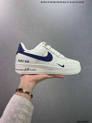 Nike Air Force 1 Low’07 空军一号低帮休闲板鞋 定制皮料 原楦原纸板 纯正空军版型 内置全掌气垫 货号：男 Cw2288-114 女 Dd