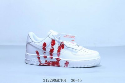 耐克 Nike Air Force 1 Af1耐克 低帮 空军一号休闲板鞋 涂鸦手印 货号 Cw2288-111 312290Adtoi 36-45