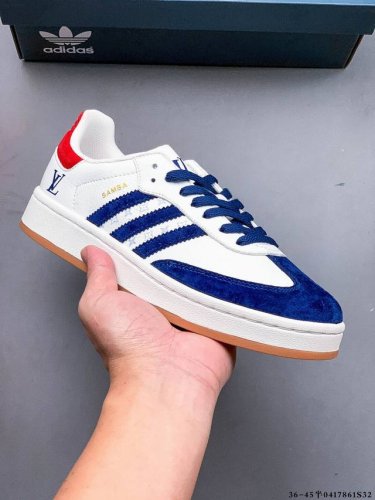 集图 阿迪达斯Adidas Originals Samba德训鞋 防滑耐磨 低帮板鞋 男女同款 简约大方的设计造型，使Notitle X Adidas Orig