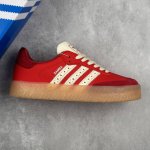本地 核心私 阿迪达斯Adidas Originals Sambae W 桑巴舞加大厚底版系列德训风百搭松糕休闲运动板鞋 #男女鞋半码制#原楦原纸版开发#采用硬