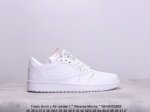 aj1倒勾travis Scott X Air Jordan 1 ” Reverse Mocha “ Aj1乔1 Ts 闪电 联名倒钩 低帮文化篮球鞋 完美品质