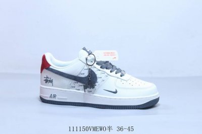 140 Nike Air Force 1 Af1耐克 空军一号休闲板鞋 斯图西联名 111150Vmewo半 36-45