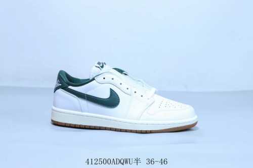 乔丹Air Jordan 1 Low Aj1 乔1低帮复古文化休闲运动篮球鞋 白绿 货号 Cz0775-133 41 0Adqwu半 36-46
