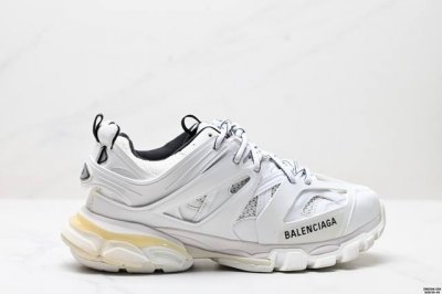 公司级巴黎世家 Balenciaga Sneaker Tess S.Gomma Maille White Orange 代 三代户外概念鞋 复古野跑 老爹鞋潮流
