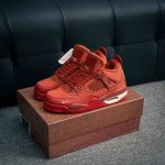 核心私 Air Jordan Aj4 Retro 砖红 原楦原纸板同源开发 完美呈现乔4的版型 内侧正确双色网格 还原细节 正确气垫颜色 正确网格工艺 正确拉帮