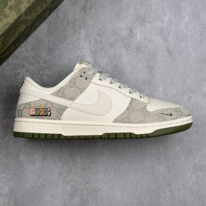 本地 核心私 Nk Sb Dunk Low 古驰联名-烟灰绿底 周年高端定制 低帮休闲板鞋 #定制鞋盒 大厂纯原品质出货 超高清洁度 皮料切割干净无任何毛边 细