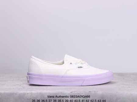 万斯官网同步更新vans Authentic 舒适 休闲 防滑耐磨 低帮 帆布鞋 男女同款 白色紫薯。鞋面整体以米白为主色，鞋底部分也同样表示了其合作身份。外底 - 点击图像关闭