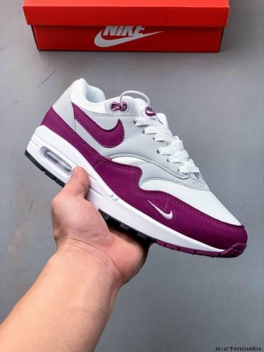 顶级纯原版本 头层皮打造市面最强工艺 耐克 Nike Nike Air Max 1 87 限定配色 气垫缓震跑步鞋 0511160H36