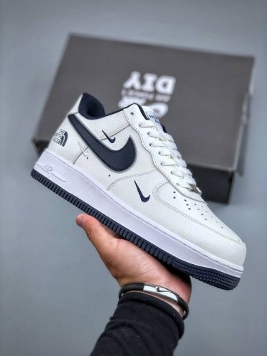 F版 海外爆款限量发售 高端定制Nike Air Force 1 '07 Low 北面联名--- 白蓝三钩 高端定制 低帮休闲板鞋 定制鞋盒 大厂纯原品质出货