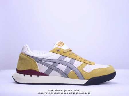 Asics Onitsuka Tiger Ultimate 81 Ex 亚瑟士终极系列低帮复古风百搭皮革休闲运动慢跑鞋 货号：1183B510-101 尺码：3 - 点击图像关闭