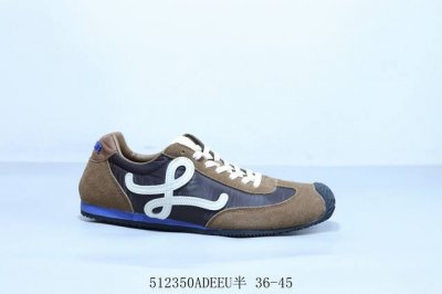 loewe 罗意威 Ballet Runner 2.0 小牛皮 圆头系带低帮华夫系列 生活休闲运功跑鞋 512350Adeeu半 36-45