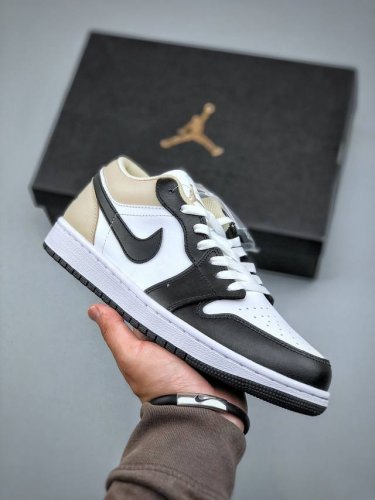 Air Jordan 1 Retro Low 白黑灰 低帮文化休闲运动板鞋 553558 153 市场唯一独家头层皮打造 原鞋原档案开发 原厂皮料 原档冲孔鞋头