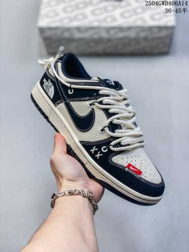 海外爆款限量发售！公司级 Nike Sb Dunk Low“北面系列 绑带黑白黑勾” 周年高端定制 低帮休闲板鞋 定制鞋盒 大厂纯原品质出货 超高清洁度 皮料切