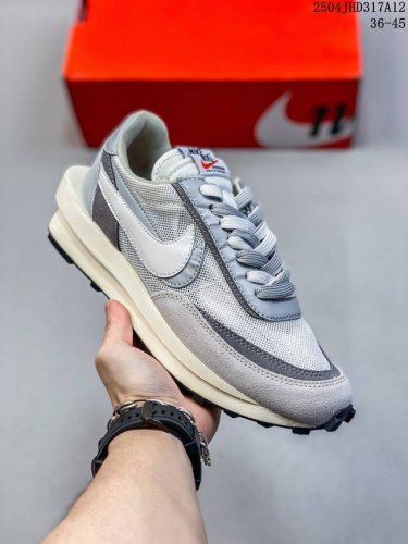 Sacai X Nike Ldwaffle 潮流酷炫华夫鞋 解构 低帮 生活休闲鞋 男女同款 橙 尺码：见图 编码：04Jhd317A12