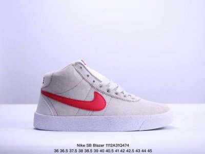 公司级Nike SB Zoom Blazer Mid 耐克 皮革 防滑减震耐磨 中帮板鞋 货号:923112 222 尺码:36 36.5 37.5 38 38
