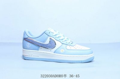 260 耐克 Nike Air Force 1 Af1耐克 低帮 空军一号休闲板鞋 白蓝 货号 Qy6818-615 322030Adoro半 36-45