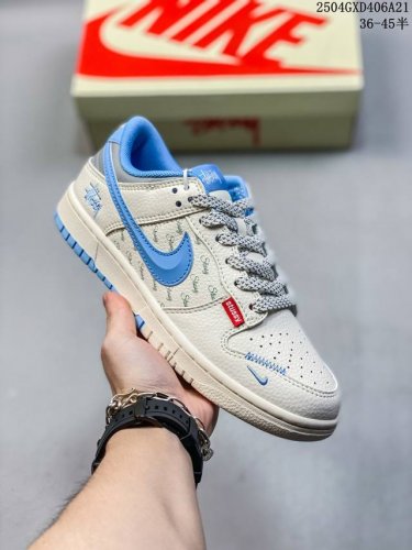 海外爆款限量发售！Nike Sb Dunk Low“ 斯图西联名 立体天蓝勾” 周年高端定制 低帮休闲板鞋 定制鞋盒 大厂纯原品质出货 超高清洁度 皮料切割干净