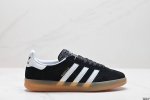 真标adidas Originals Gazelle Indoor 三叶草休闲防滑耐磨低帮板鞋 鞋头出色设计 塑就出众贴合感 稳固的后跟贴合足部曲线设计 软弹舒