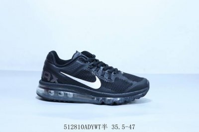 耐克Nike Air Max 2013 Triple Black 贾卡网面全掌气垫休闲运动百搭慢跑鞋 货号 554886-108 512810Adywt半 35