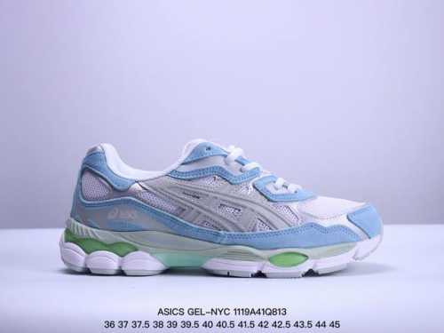 公司级asics 亚瑟士gel-Nyc 2055透气网眼鞋面配合部分合成革材质 采用全新ahar+橡胶材质 更加耐磨 货号: 3A383-200 尺码:36 3