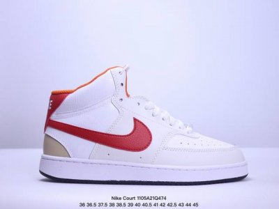 160 Nike Court Vision Mid 休闲运动板鞋 白绿黄高帮百搭透气休闲运动板鞋，经典耐用的设计，兼顾舒适脚感和出众风范，演绎匠心之作。结构性的