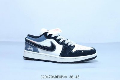 310 Nike Air Jordan 1 Low Gs"White/Black/Pink"Aj1乔丹一代低帮经典复古文化休闲运动篮球鞋 联名款 320470A