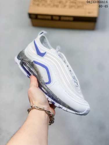 Nike Air Max 97 Fen耐克97子弹头气垫 小潘气垫 、细节、走线、简约搭配，巧妙的运用了 Air Max 97 的鞋面条纹设计。全掌大容量 Ni