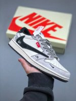 Travis Scott X Fragment Design X Air Jordan 1 Low Og Sp Aj1 乔1 斯图西联名 米黑织布 低帮文化休闲