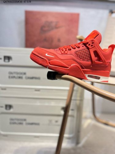 160 耐克 Air Jordan 4 Retro Aj4 乔丹4代 Aj4 乔4乔丹低帮篮球鞋 大红 货号 Hf4340-800 Qa7692335#36-4
