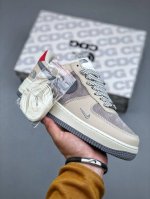 nike Air Force 1'07 Low 北面联名 拼接猪八红尾 空军一号 低帮休闲板鞋 #原楦头原纸板 原装鞋盒 定制五金配件 内置全掌气垫 原厂鞋底