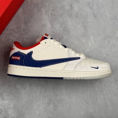 本地 核心私 Travis Scott X Fragment Design X Air Jordan 1 Low Og Sp Aj1 乔1 Supreme联名-
