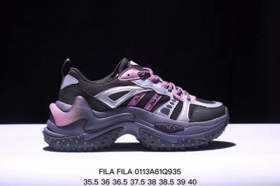 斐乐 Fila Sport Interaction 斐乐鱼刺三代交叉鱼刺系列 网红反光内增高老爹鞋 Xm0114Q935