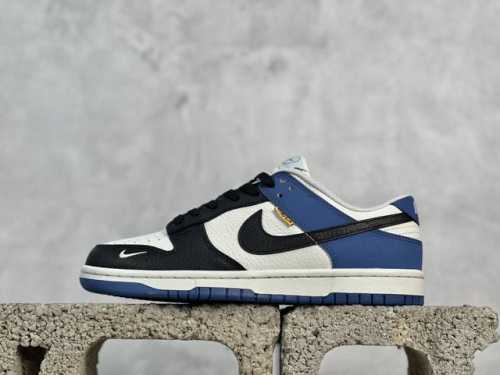 放店私 海外爆款限量发售！高端定制Nike Sb Dunk Low闪电联名 Unione黑白蓝 藤原浩联名 高端定制 低帮休闲板鞋 定制鞋盒 大厂纯原品质出货